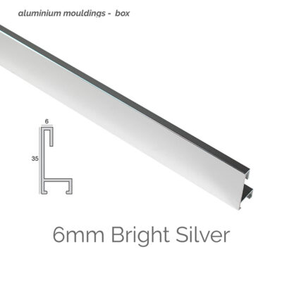 800x800LR 6mm box frame bright silver